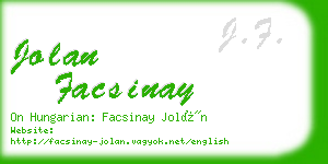 jolan facsinay business card